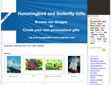 Tablet Screenshot of hummingbirdandbutterfliesgiftshop.com